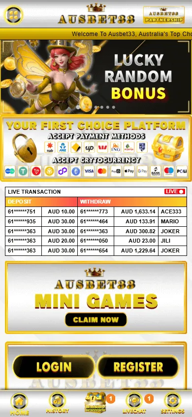 Ausbet33 mobile home experience with casino access on a smaller screen